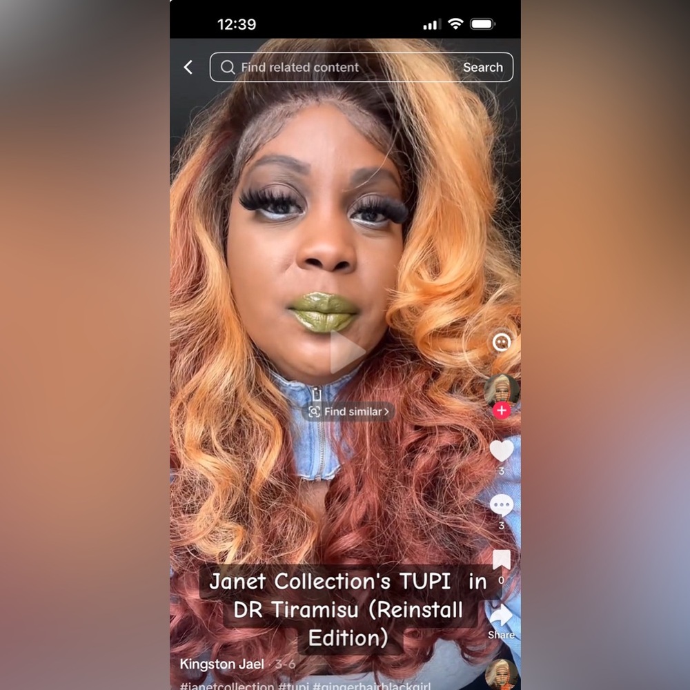 Janet Tupi HD360 Lace Front Wig - DR Ginger